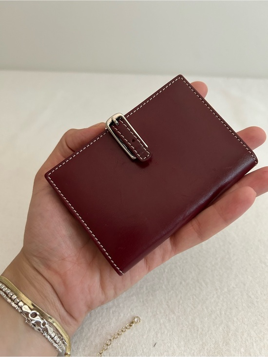 Coach Other - Y2K Coach Burgundy/Maroon/Mahogany Leather Card Holder Wallet